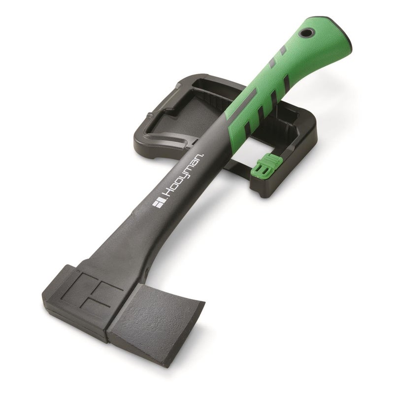 Hooyman Large Hatchet with Heavy Duty Construction, V Grind Blade, Ergonomic No-Slip H-Grip Handle, Reinforced Fiberglass Core, and Sheath for Gardening, Hunting, Wood Chopping, Splitting, and Outdoor - Image 1